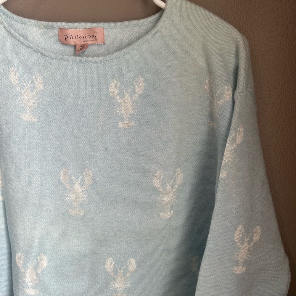 Philosophy Light Blue Lobster Sweater - Picture 4 of 7